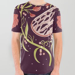 Moth dark 005 All Over Graphic Tee