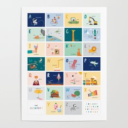Children's Alphabet Print – Boys Poster