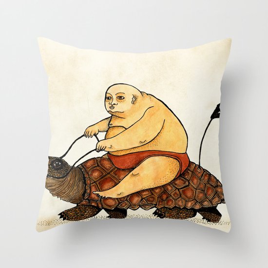 Lazy Tarzan Throw Pillow