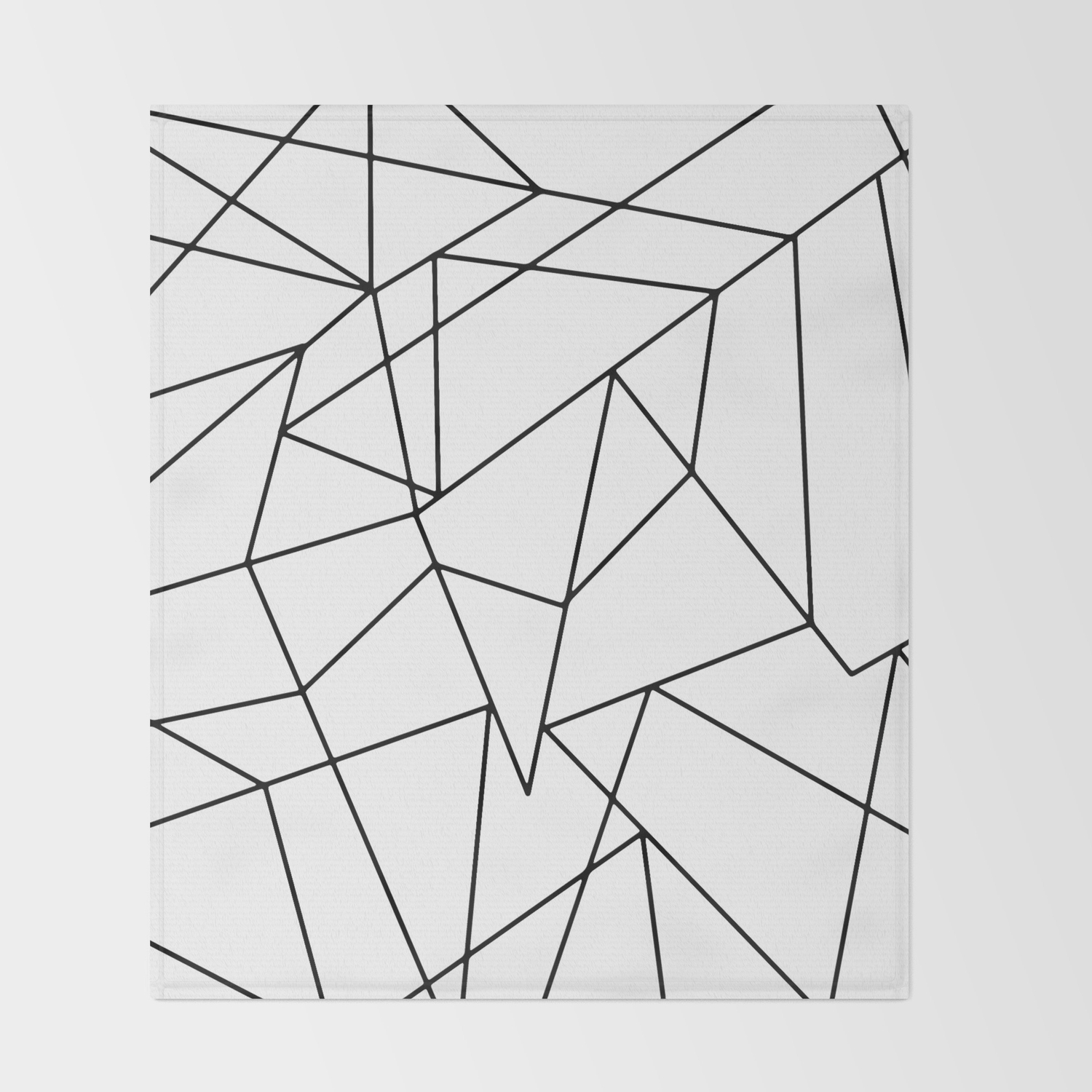 Simple Modern Black And White Geometric Pattern Throw Blanket By Blackstrawberry Society6