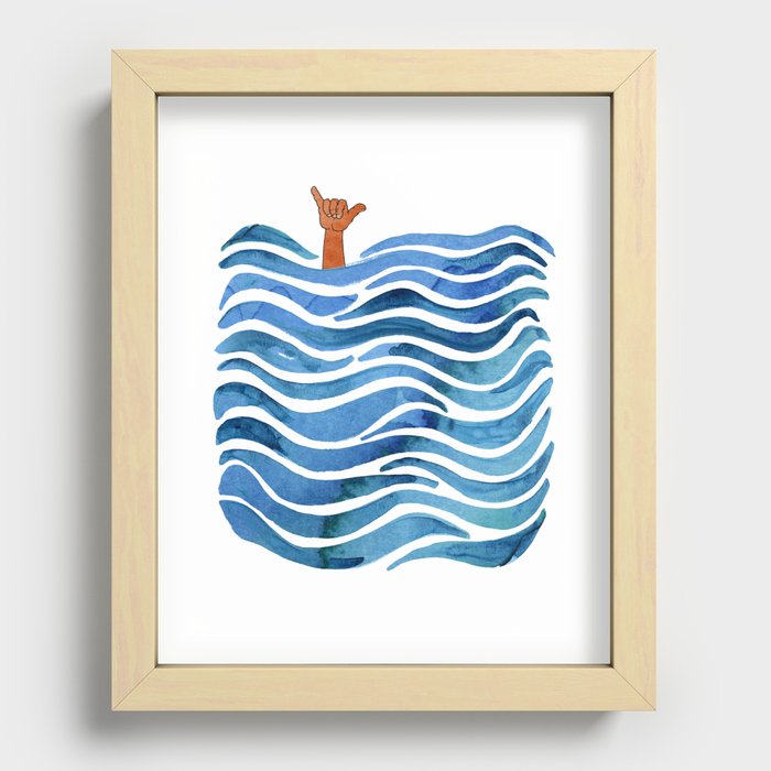 Shaka Recessed Framed Print