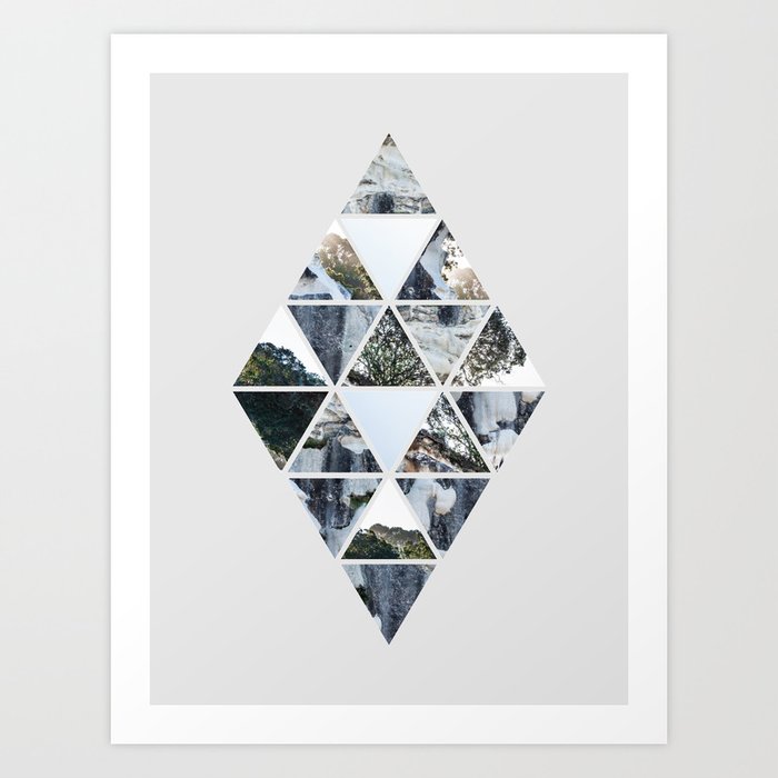 Triangles and Rocks Art Print