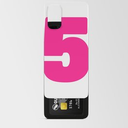 5 (Dark Pink & White Number) Android Card Case