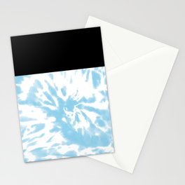 Black & White W/ Blue Tie Dye Stationery Card