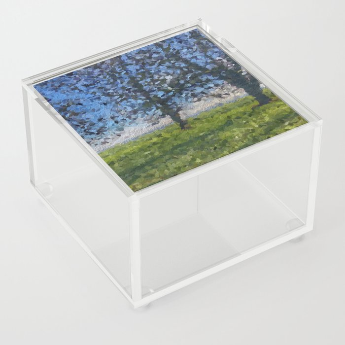 Shade Trees digital oil painting Acrylic Box