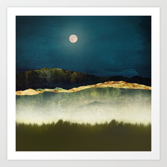 Midnight Moonlight Art Print