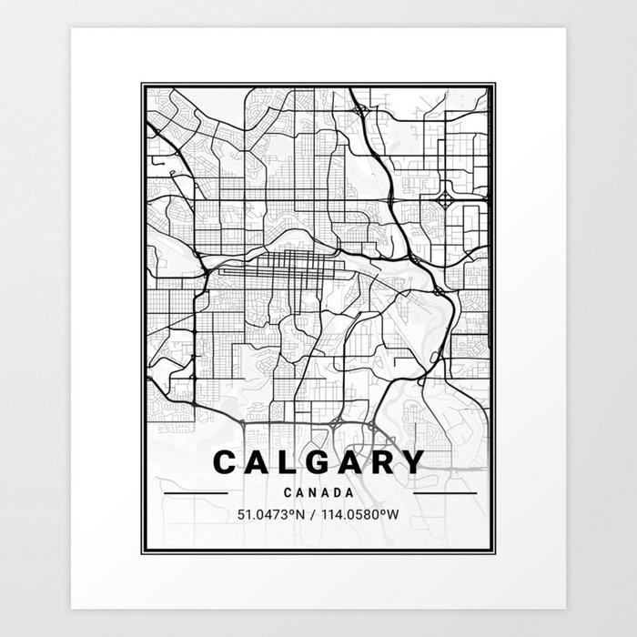 Calgary tourist map Art Print