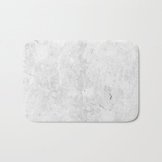 White Light Gray Concrete Bath Mat