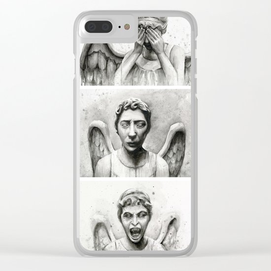 Weeping Angels Clear iPhone Case