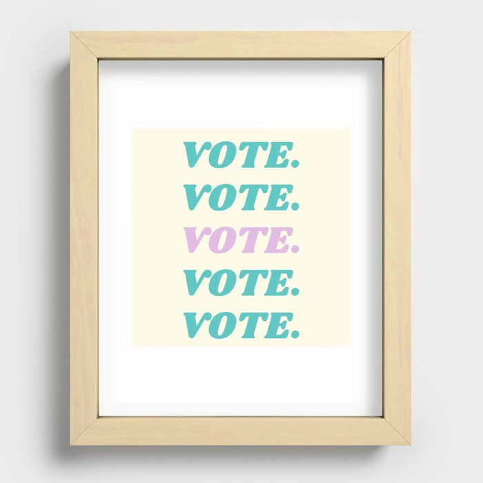 vote Recessed Framed Print