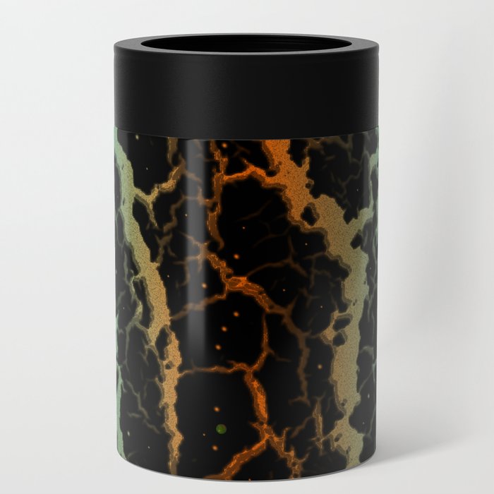 Cracked Space Lava - Cyan/Orange Can Cooler