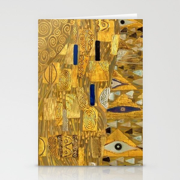 All the World is Gold symbolist portrait painting by Gustav Klimt Stationery Cards