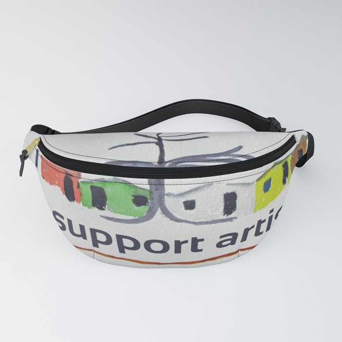 I Support Artists Notebook and Travel Mug Fanny Pack