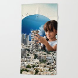 Jenga Tel Aviv Beach Towel