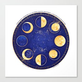 Celestial Atlas :: Lunar Phases Canvas Print