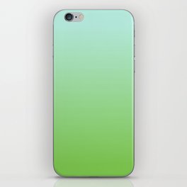 OMBRE SPRING GRASS GREEN & SKY BLUE  iPhone Skin