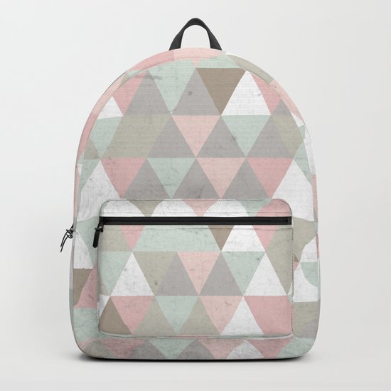 Shabby chic triangles Backpack