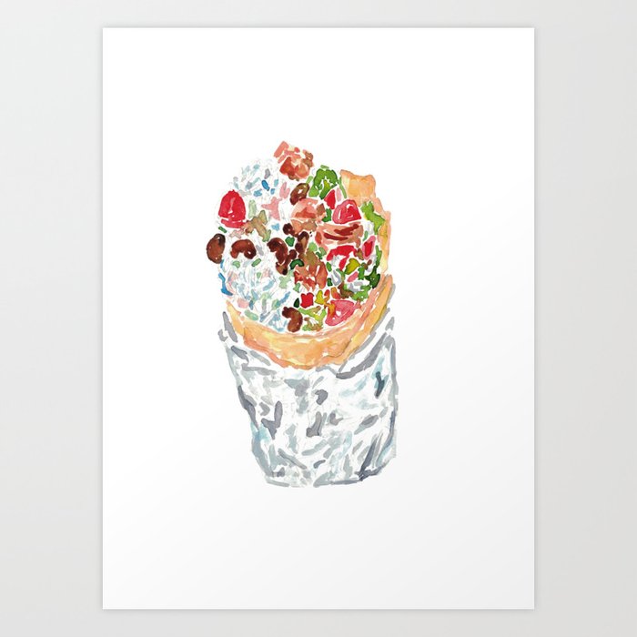 Burrito Kitchen Decor Art Print