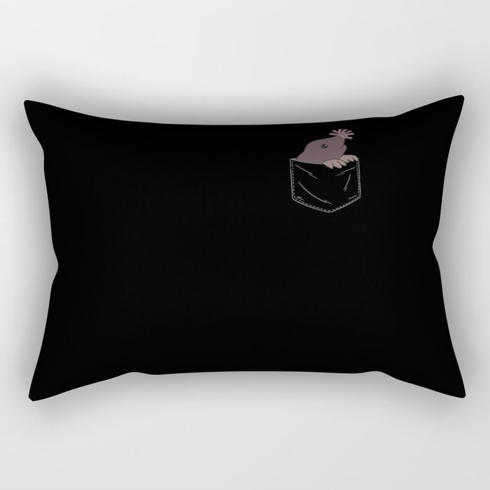 Mole In Pocket Cute Mole In Breast Pocket Rectangular Pillow