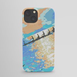 Rowing at dawn iPhone Case
