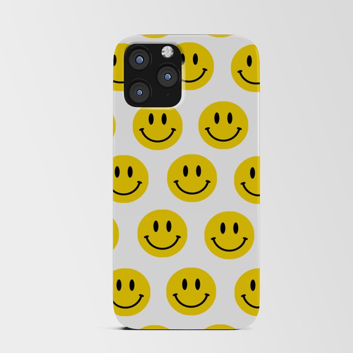 Yellow Smiley Faces iPhone Card Case
