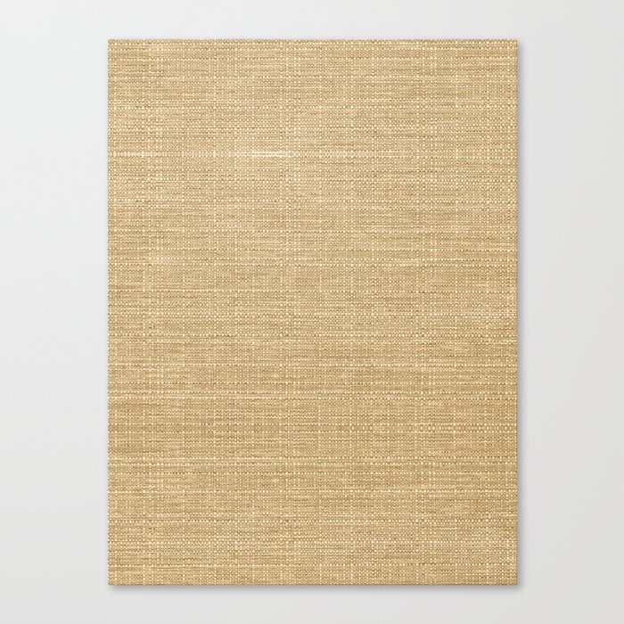 Golden Beige Heritage Hand Woven Cloth Canvas Print