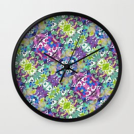 Colorful Modern Floral Print Wall Clock