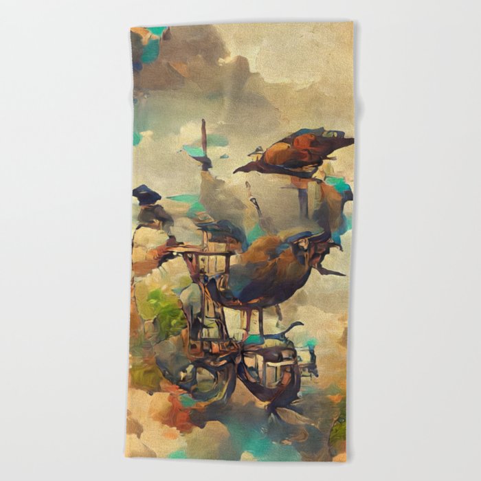 Traveling Birds Beach Towel