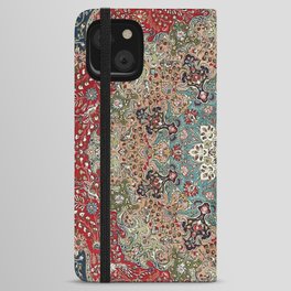Antique Red Blue Black Persian Carpet Print iPhone Wallet Case