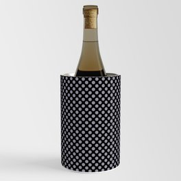 Black and Lilac Gray Polka Dots Wine Chiller