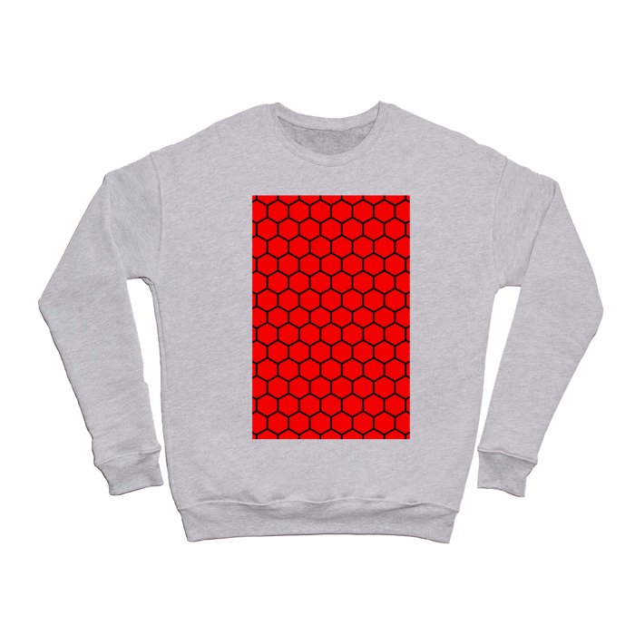 Honeycomb (Black & Red Pattern) Crewneck Sweatshirt