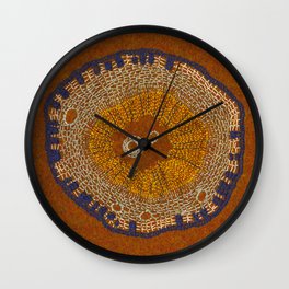 Growing - ginkgo - plant cell embroidery Wall Clock