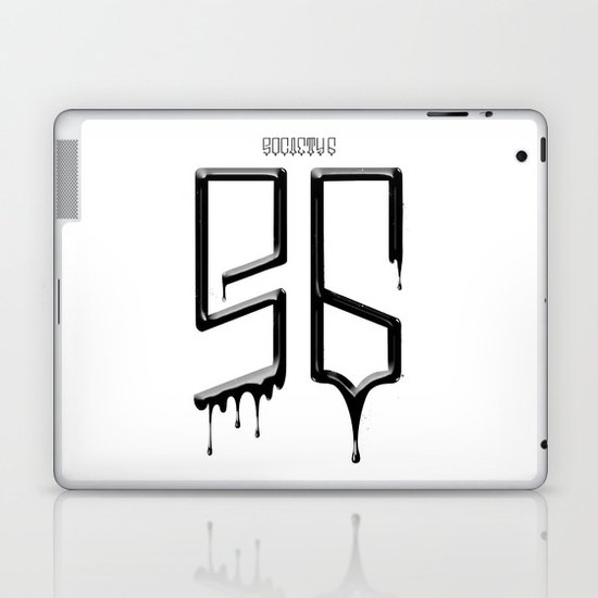 S6 TEE BLACK PAINT Laptop & iPad Skin