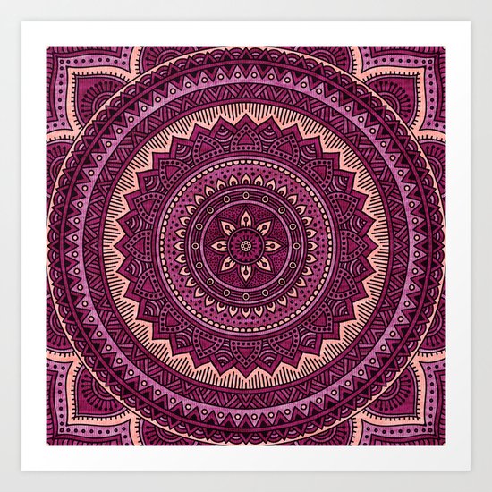 Hippie mandala 39 Art Print
