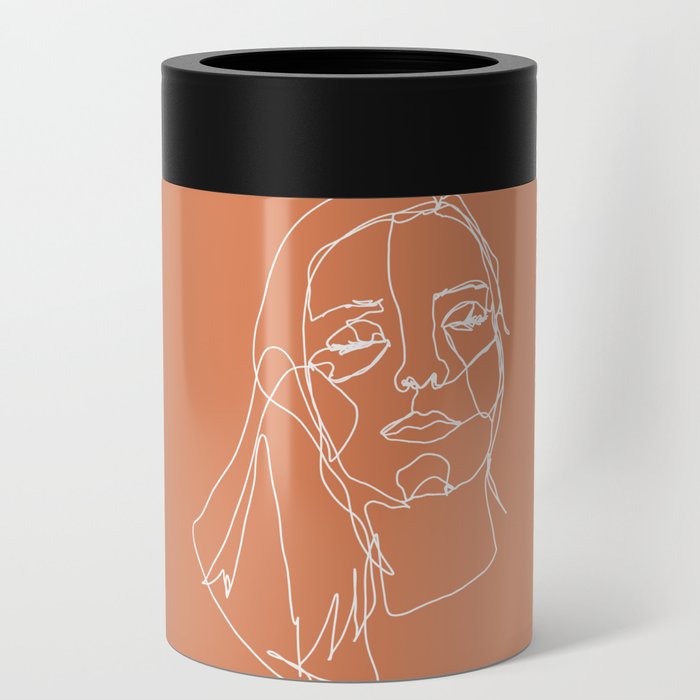 LINE ART FEMALE PORTRAITS III-III-VIII Can Cooler