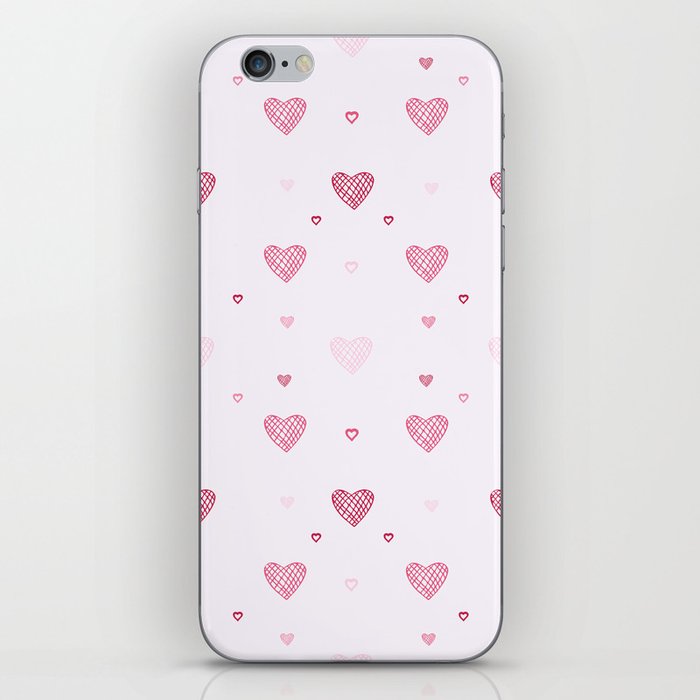 Hearts on a pink background. For Valentine's Day. Vector drawing for February 14th. SEAMLESS PATTERN WITH HEARTS. Anniversary drawing. For wallpaper, background, postcards. iPhone Skin