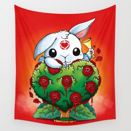 White Rabbit Bunnies Easter Day Wall Tapestry