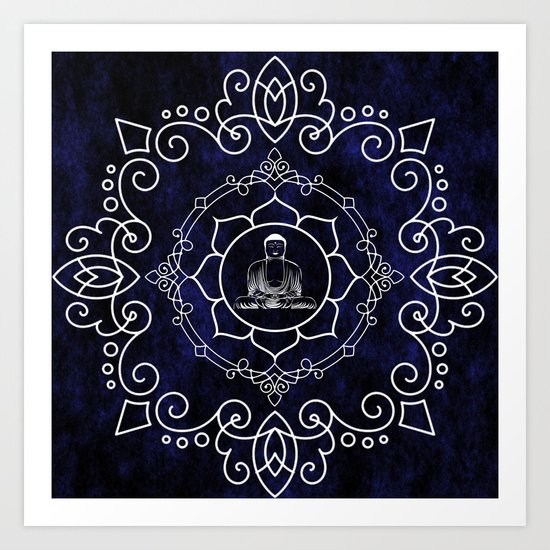 Buddha Lotus Mandala Art Print