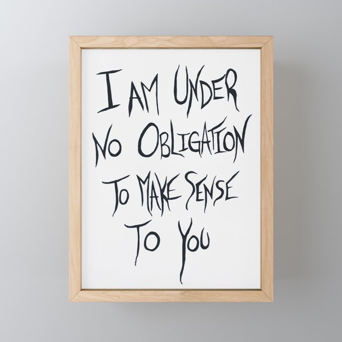 Mad Hatter Quote Framed Mini Art Print By Daniellemurphy1186 Society6