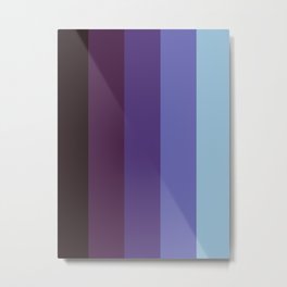 Ocean Trench Vertical Lines Metal Print | Palette, Staticespires, Edgy, Light, Digital, Dark, Oceantrench, Purple, Navy, Colorful 