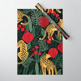 Leopards & Roses Pattern Wrapping Paper