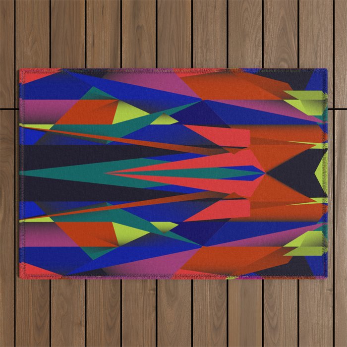 abstract midnight Outdoor Rug