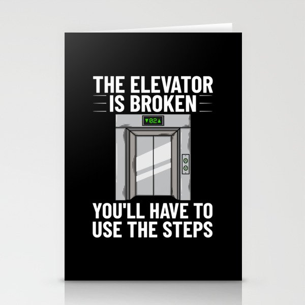 Elevator Buttons Mechanic Technician Door Lift Stationery Cards