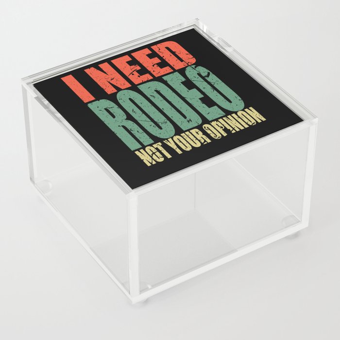 Rodeo Saying Funny Acrylic Box