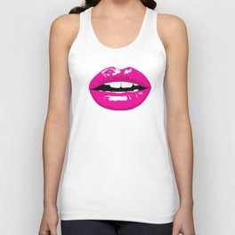 Hot Lips In Pink Tank Top
