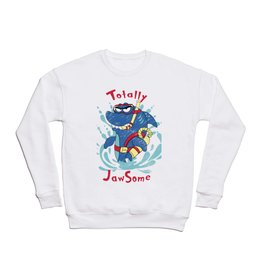 Angry Jaws Shark Print Crewneck Sweatshirt