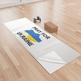 Pray For Ukraine Yoga Towel