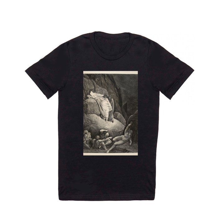 Virgil shows Dante the shade of Thais - Illustrated Dante's Inferno by Gustave Dore T Shirt