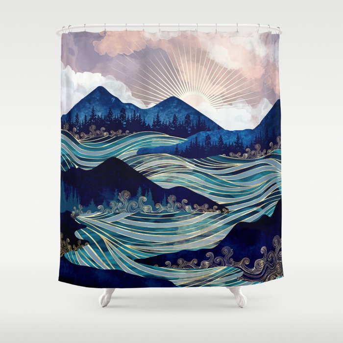 Ocean Sunrise Shower Curtain