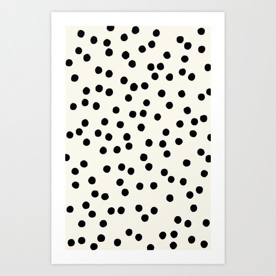 DOTS DOTS DOTS BLACK Art Print